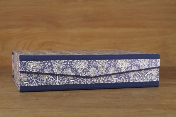 Blaue Ordnungsbox "Vicki", handmade in Germnay
